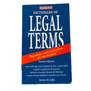 Dictionary of Legal Terms for Non-Lawyers Ex-Library Paperback by Gifis, Steven